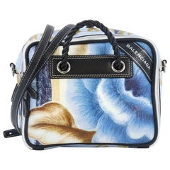 Balenciaga Blanket Square Bag Printed Leather Small
