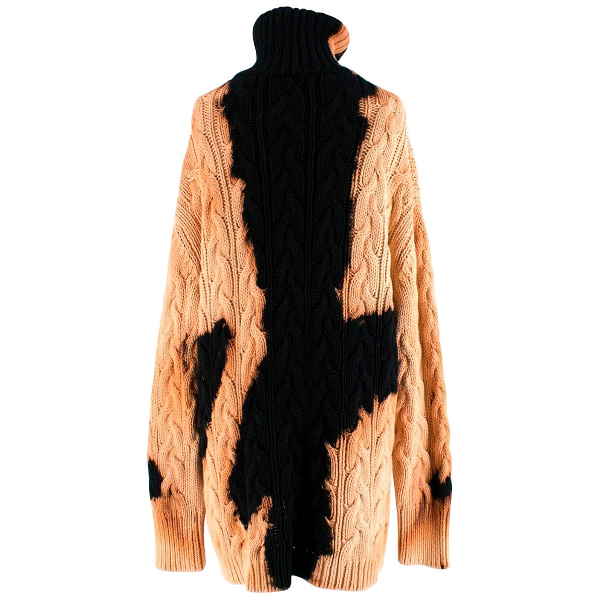 Balenciaga Bleached cable-knit cotton turtleneck sweater S at 1stDibs | balenciaga  bleached sweater, balenciaga knit sweater, bleached vest cardigans