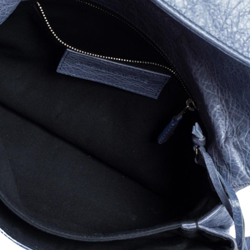 Balenciaga Bleu Glacier Leather Motocross SH Envelope Clutch 1