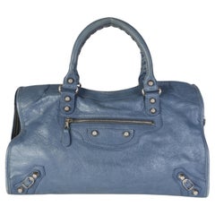 Balenciaga Bleu Persan Agneau Classic Hardware City Bag