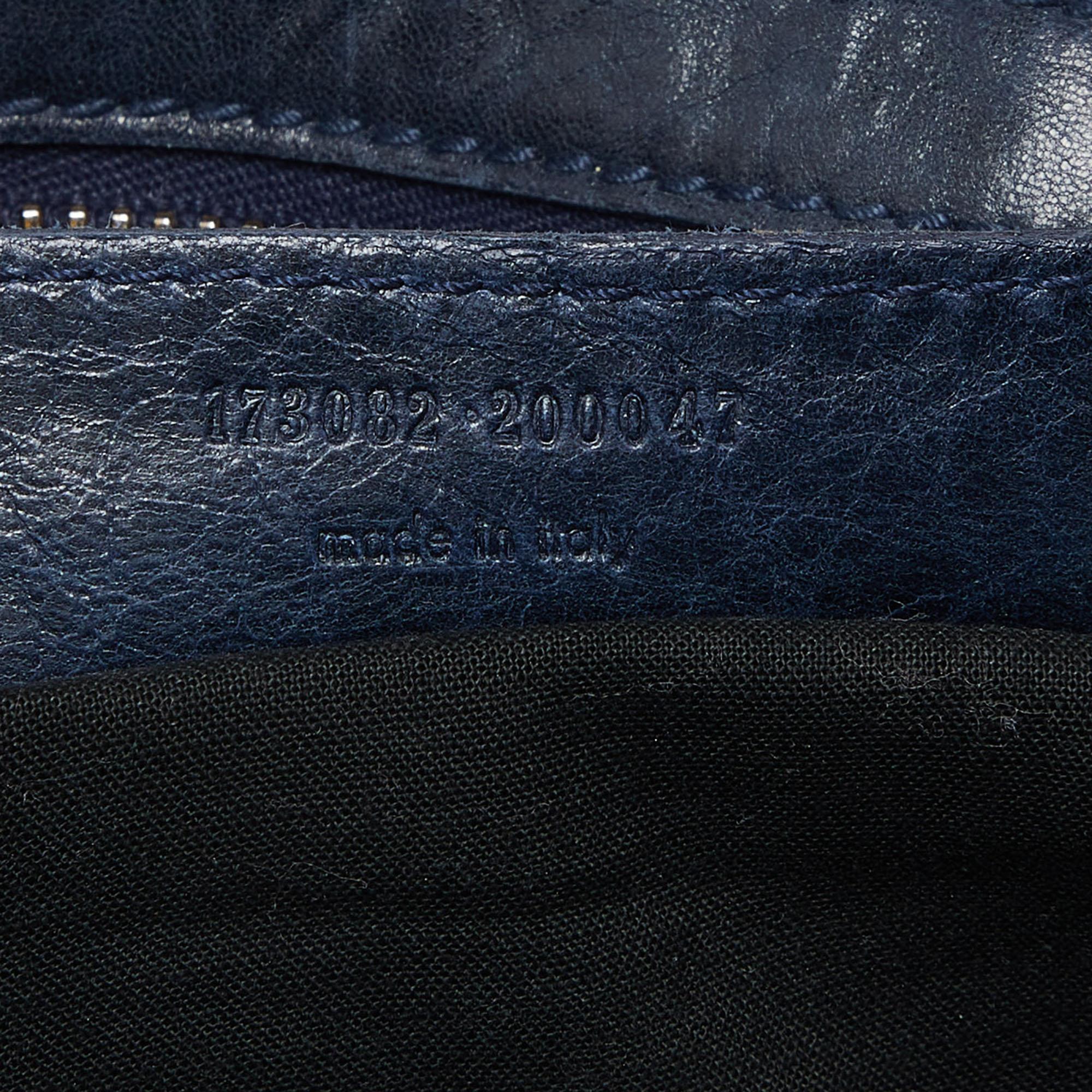 Balenciaga Bleu Persian Leather GGH Part Time Tote For Sale 8