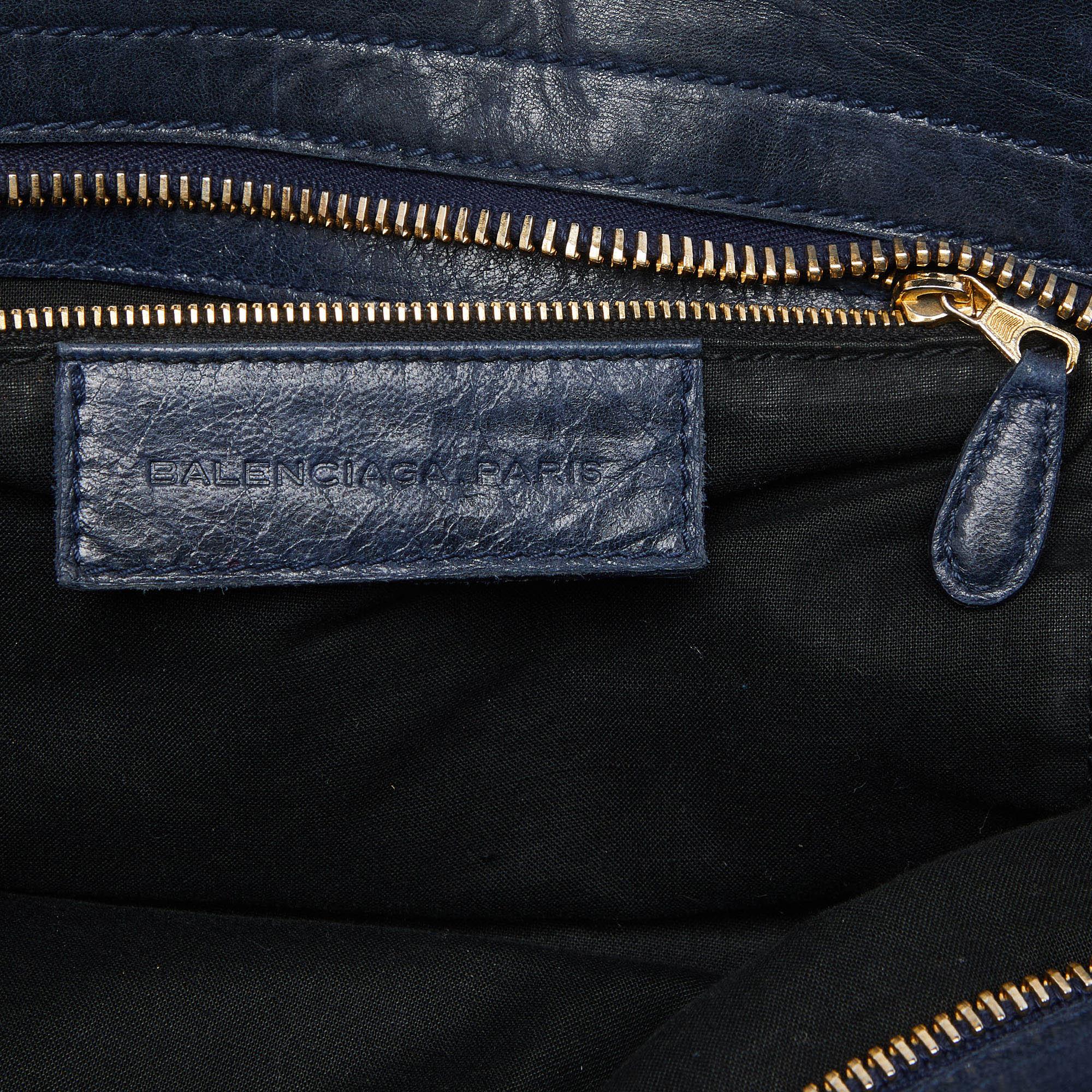 Balenciaga Bleu Persian Leather GGH Part Time Tote For Sale 2