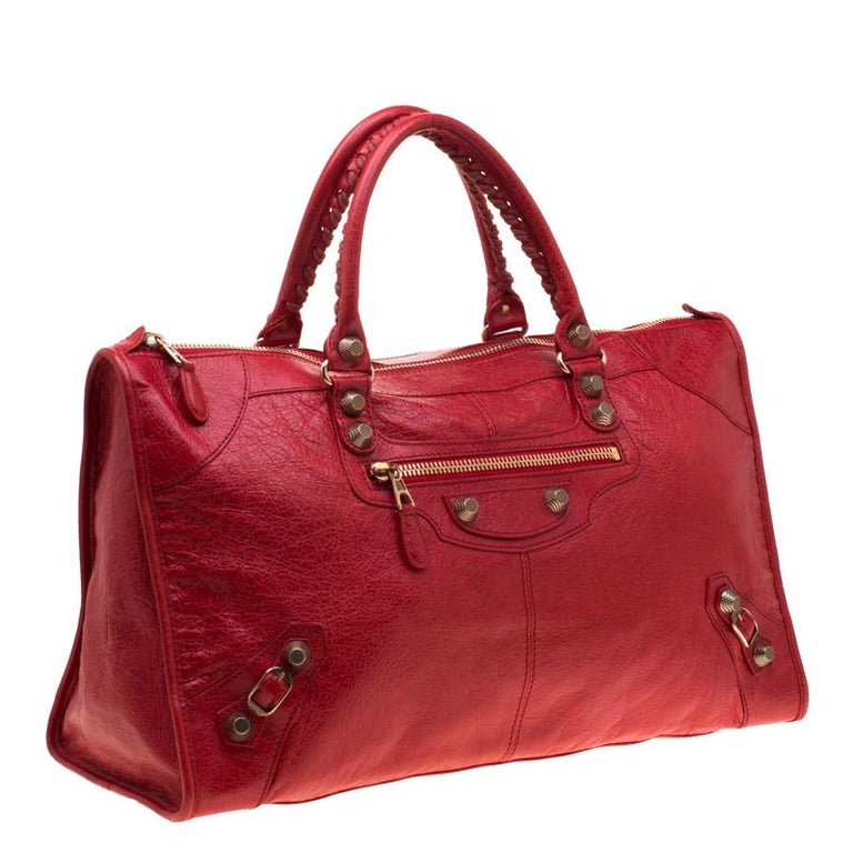Balenciaga Blood Leather RH Work Tote For Sale at 1stDibs