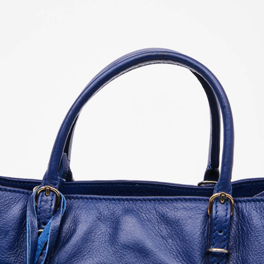 BALENCIAGA Blue A4 Mini Paper Leather Bag 1