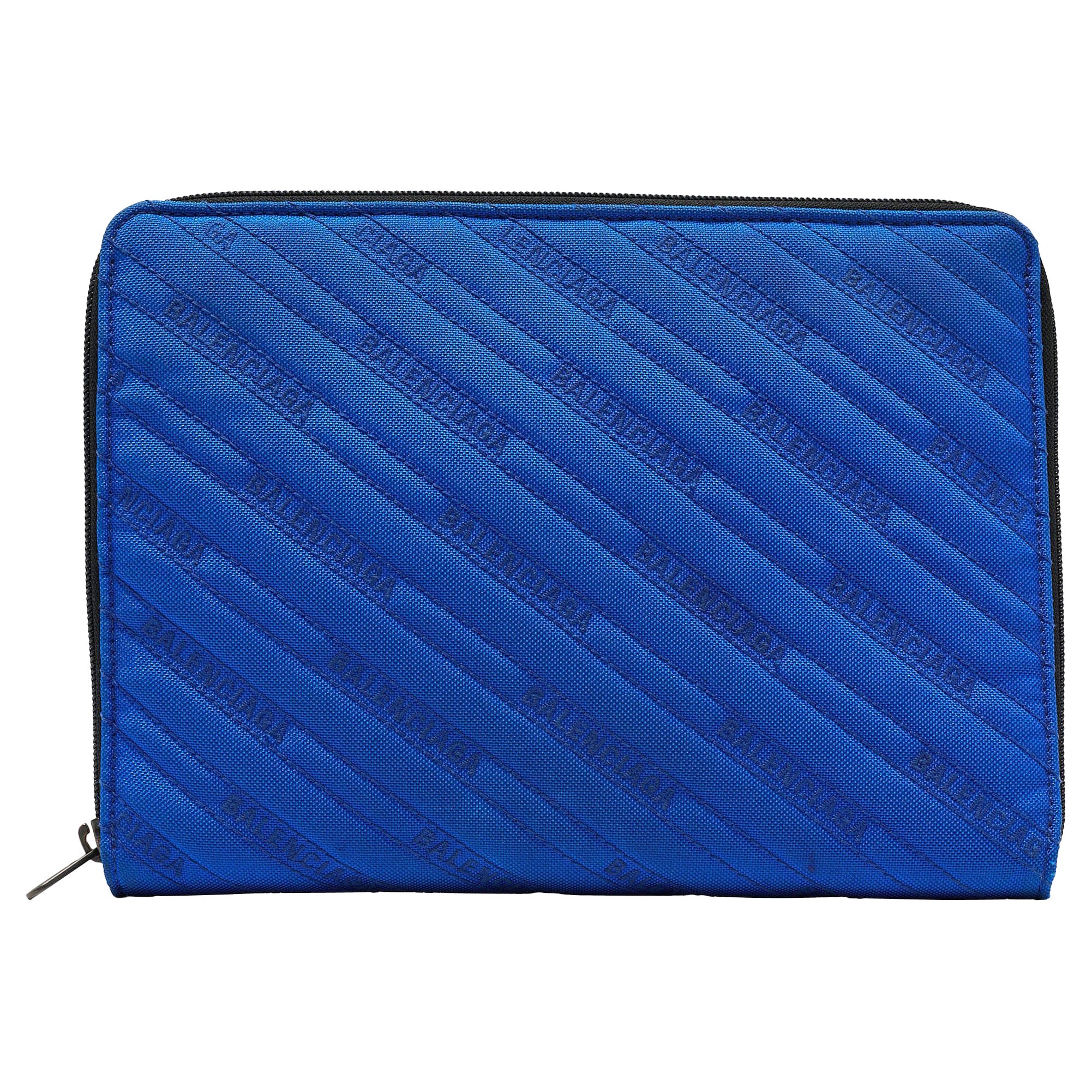 Funda iPad Nylon Logo Azul/Negro Balenciaga