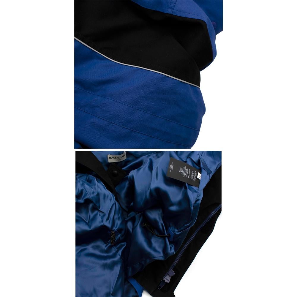 Balenciaga Blue & Black Runway Oversize Padded Jacket - Size US 0-2 2