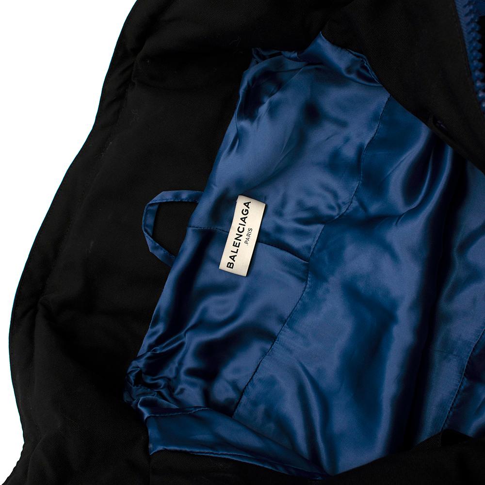 Women's or Men's Balenciaga Blue & Black Runway Oversize Padded Jacket - Size US 0-2