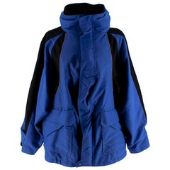 Balenciaga Oversize-Jacke mit gepolsterter Jacke in Blau & Schwarz für den Laufsteg - Größe US 0-2