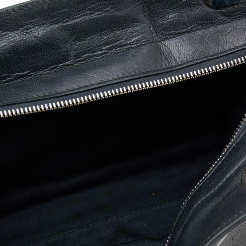 Women's Balenciaga Blue/Black Stingray and Leather Cherche Midi Shoulder Bag For Sale