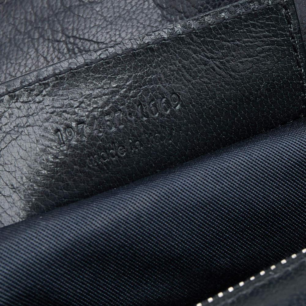 Balenciaga Cherche Midi-Umhängetasche aus blauem/Schwarzem Schildkrötenleder und Leder im Angebot 1