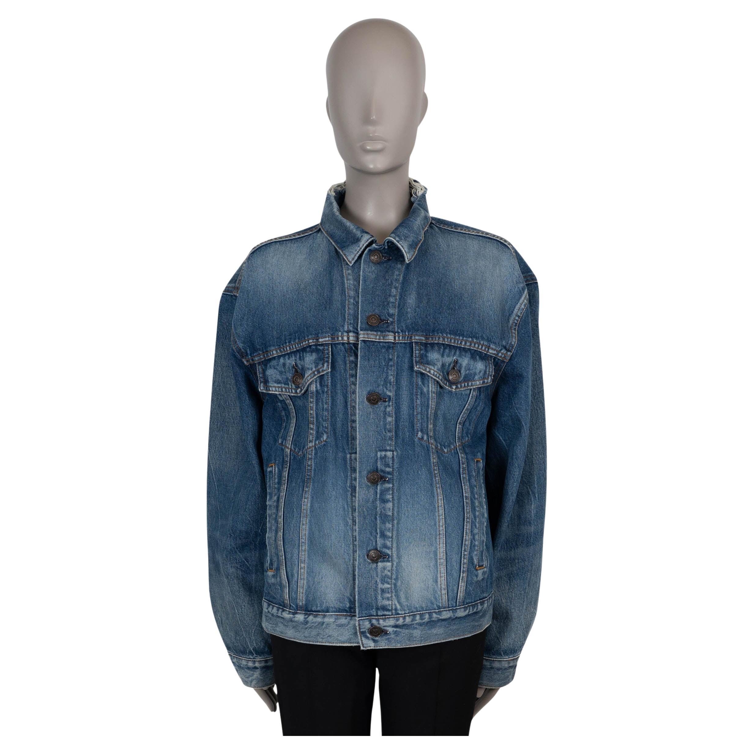 Balenciaga - Giacca in cotone blu 2019 LIKE A MAN OVERSIZE DENIM 36 XS
