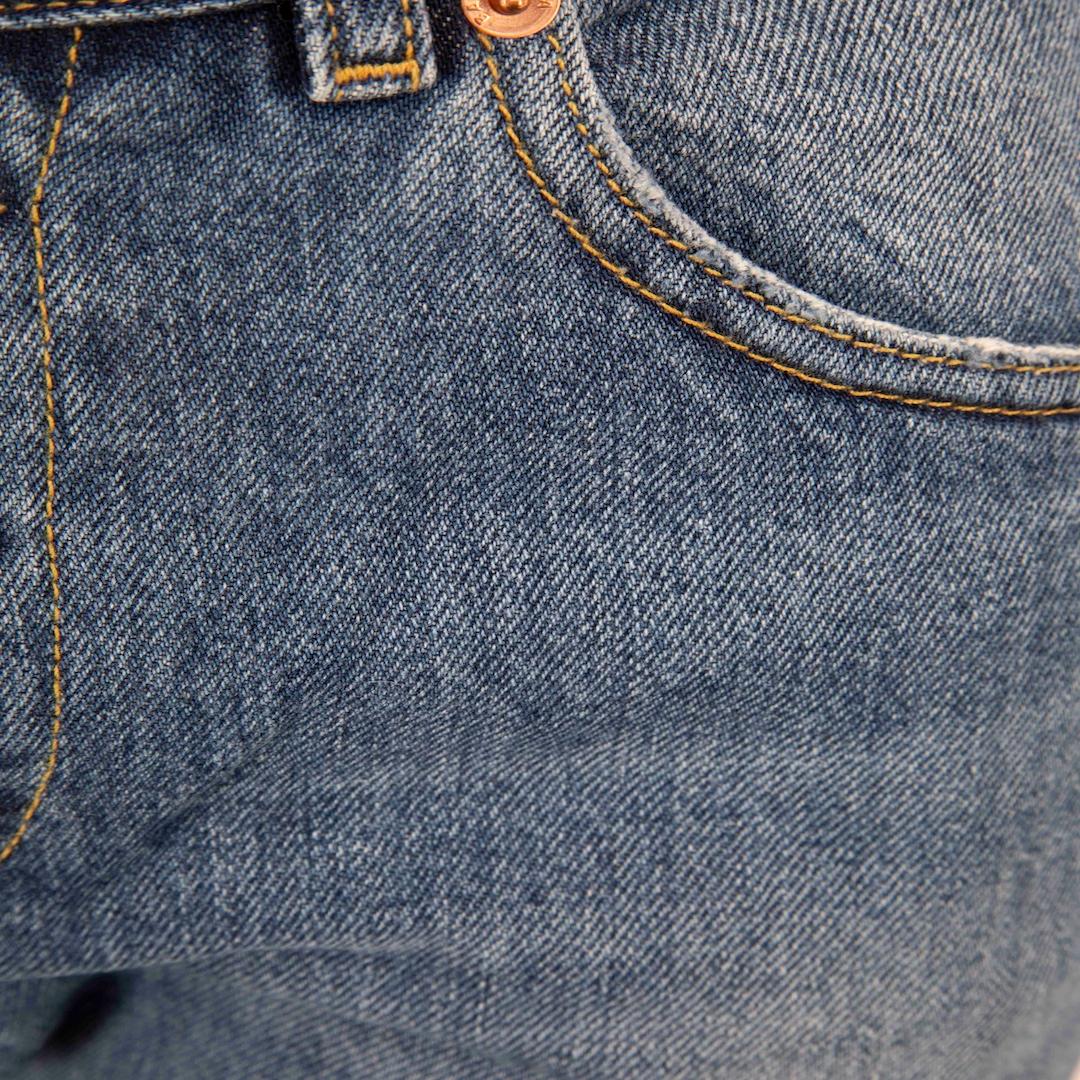Balenciaga Blue Denim Distressed Hem Jeans Size S In Good Condition In London, GB