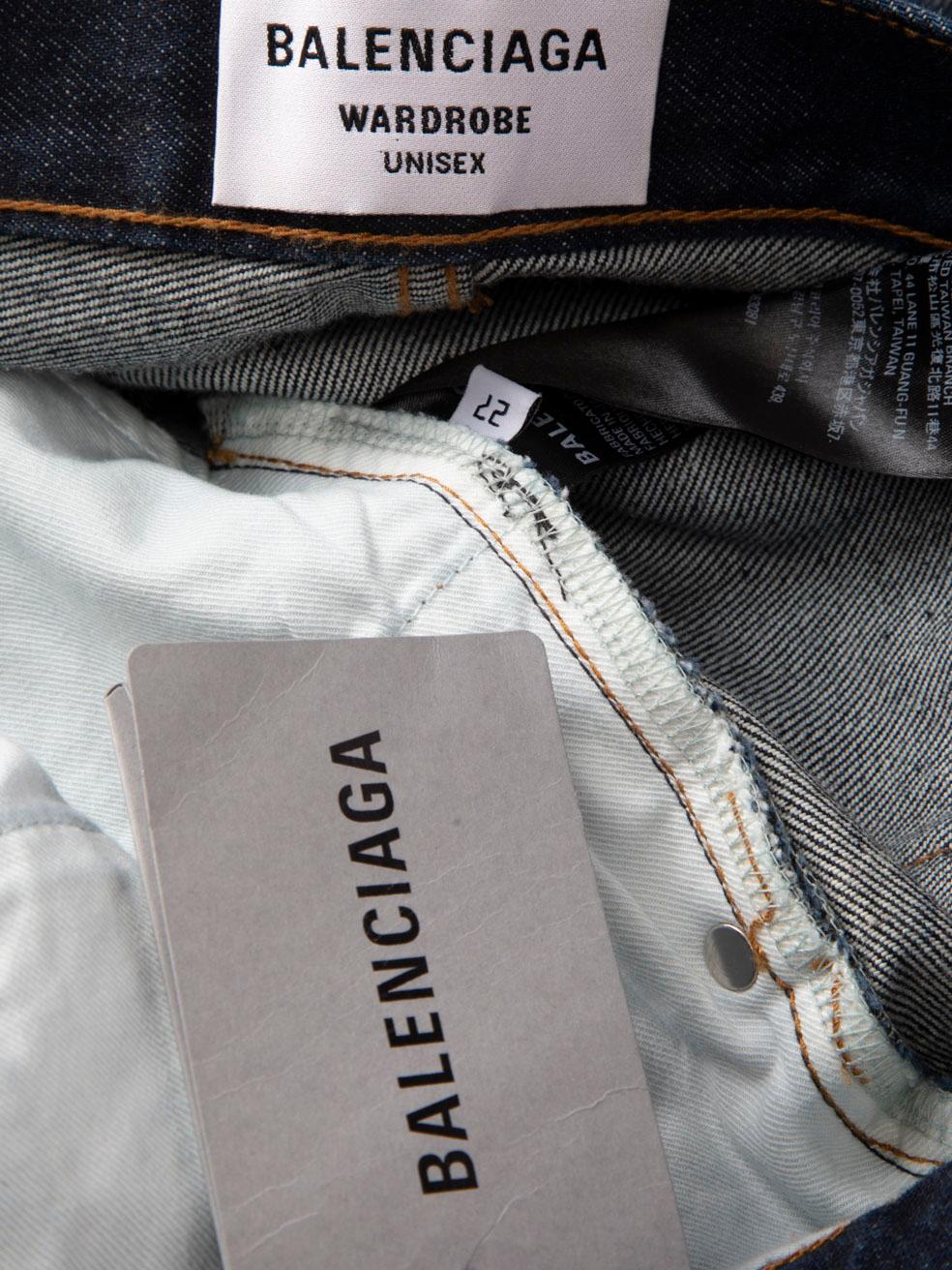 Women's Balenciaga Blue Denim Faded Effect Jeans Size M