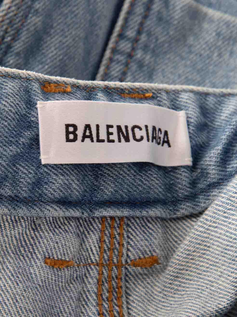 Balenciaga Blue Denim Multipocket Zip Cargo Jeans Size M 2