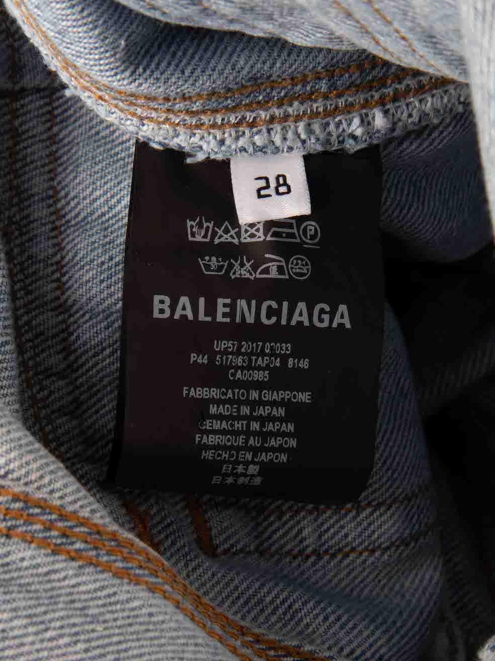 Balenciaga Blue Denim Multipocket Zip Cargo Jeans Size M 3