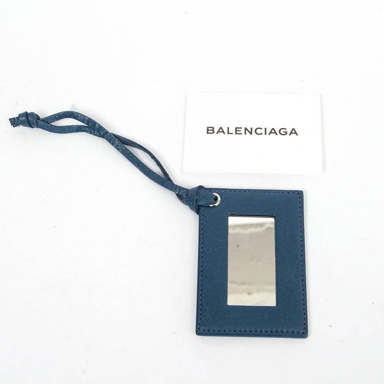 BALENCIAGA blue distressed leather CLASSIC CITY NANO Motorcycle