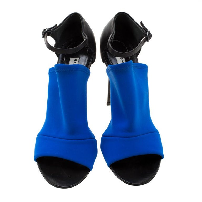 balenciaga peep toe bootie