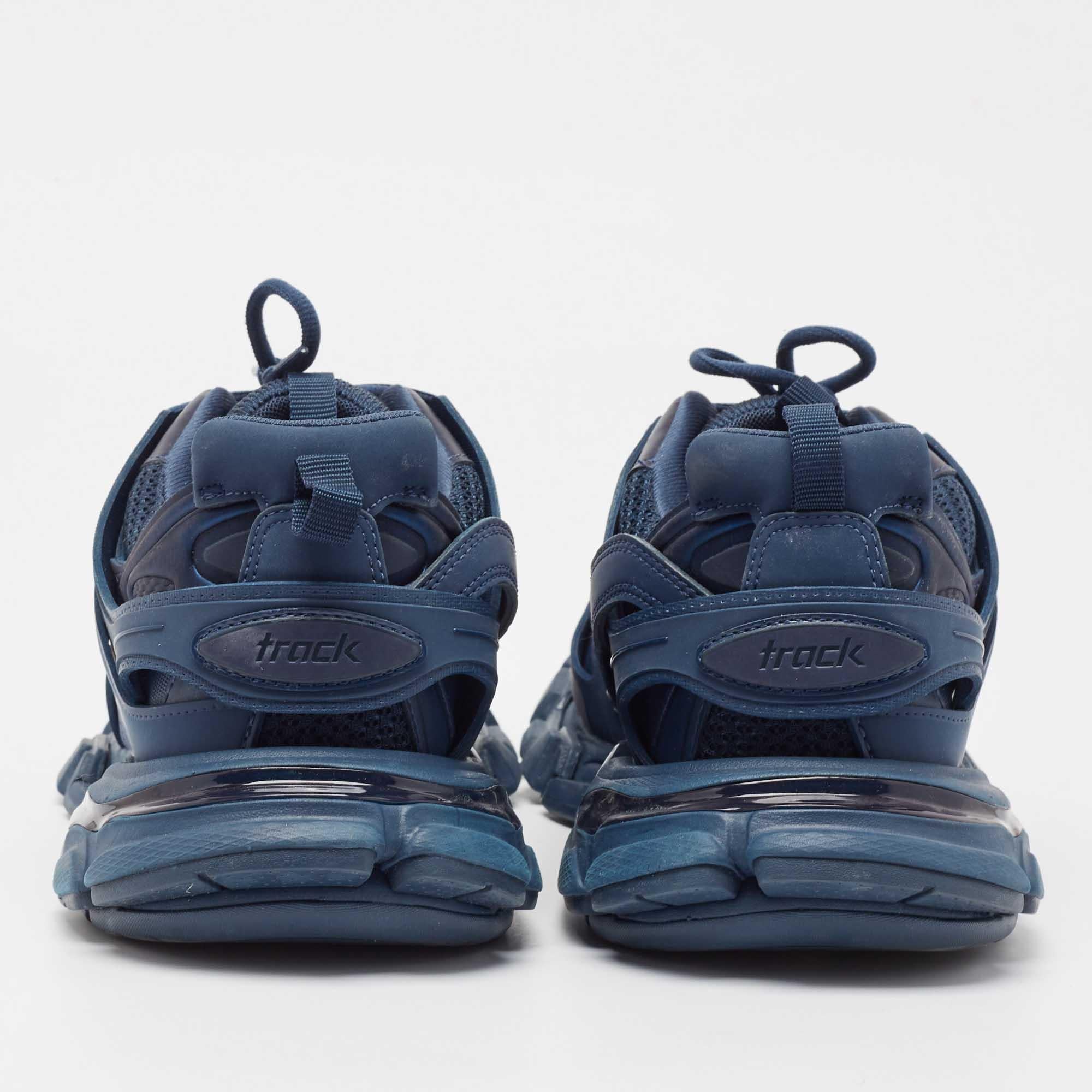 De los hombres Balenciaga Zapatillas de piel sintética y malla azules talla 43