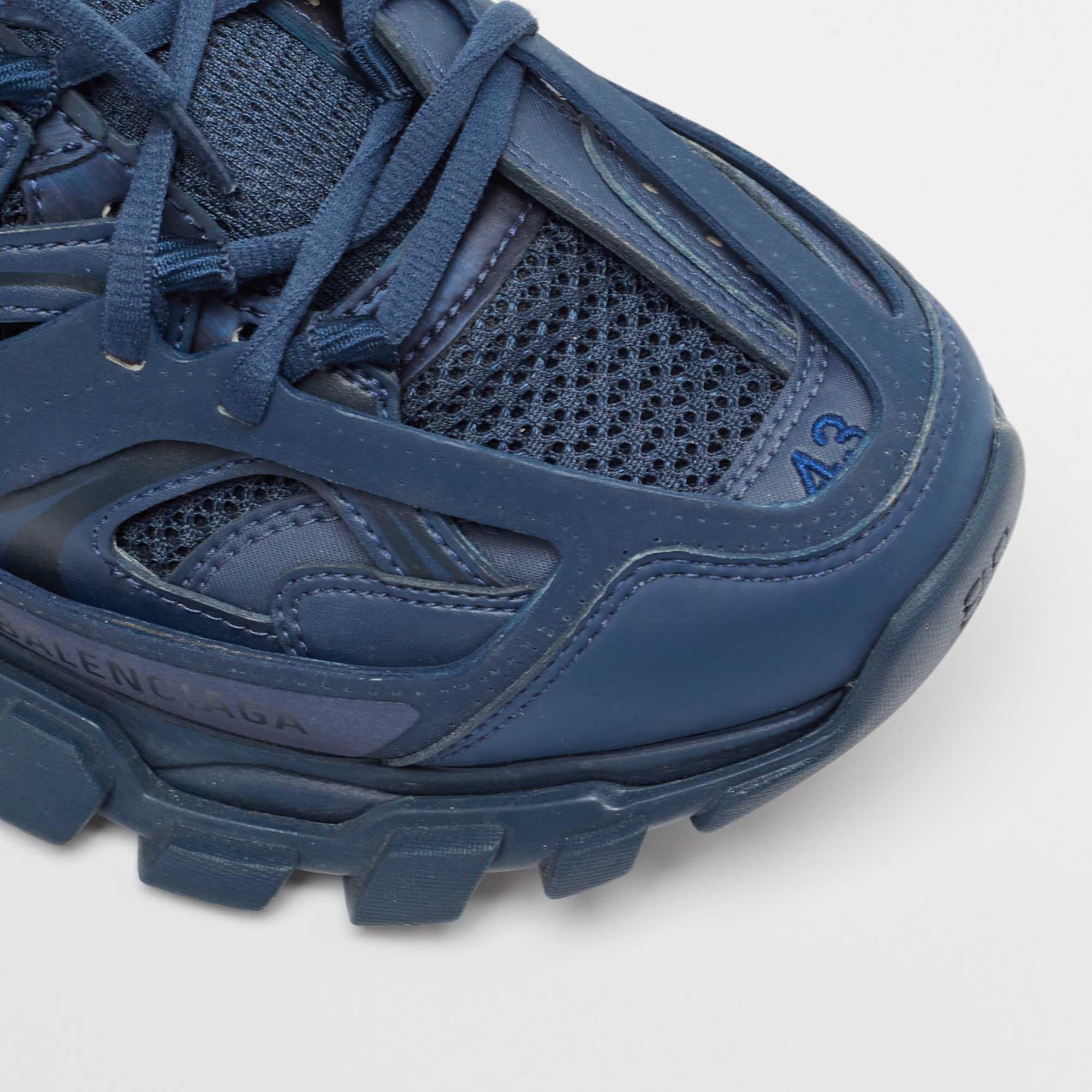 Balenciaga Zapatillas de piel sintética y malla azules talla 43 3