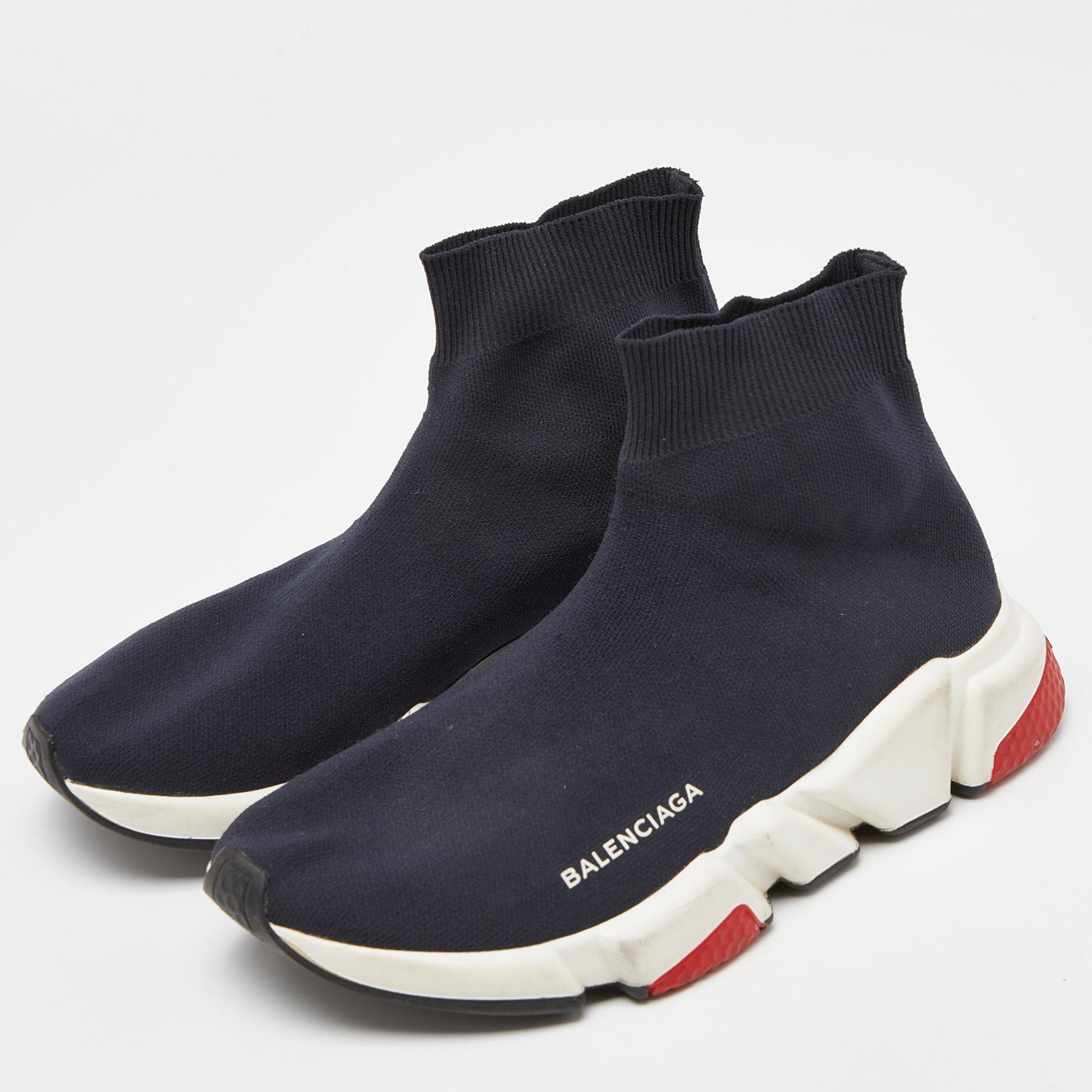 Celebrating the fusion of sports and luxury fashion, these Balenciaga Speed Trainer sneakers are absolutely worth the splurge. They are laceless and crafted well in a sock-like silhouette. Fully equipped to give you the best experience, this