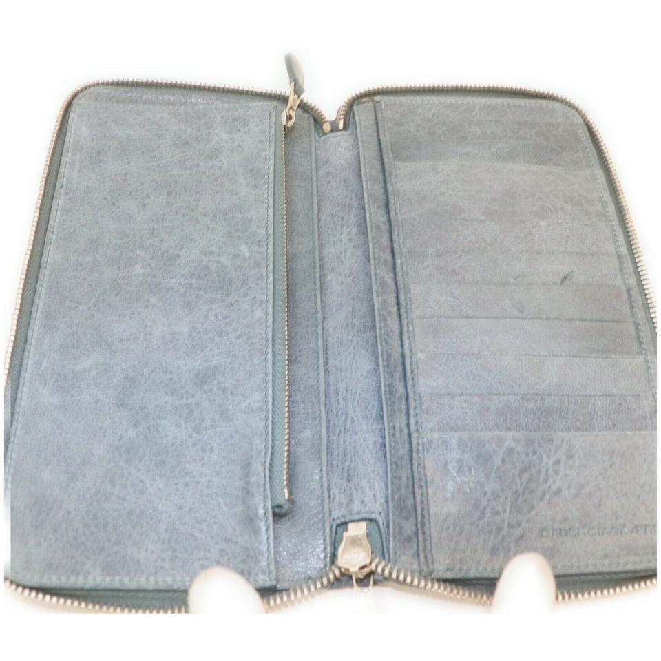 Balenciaga Blue Leather Arena Zippy Wallet Long Zip Around 861786 3