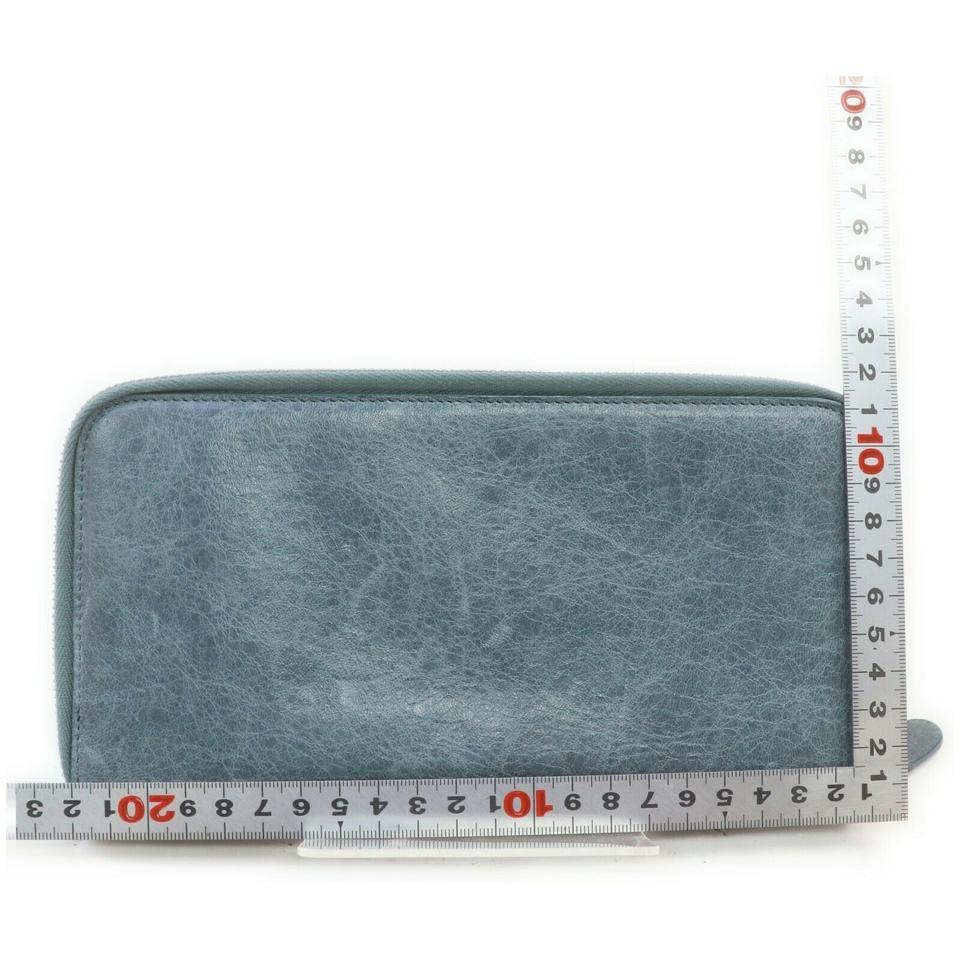 Balenciaga Blue Leather Arena Zippy Wallet Long Zip Around 861786 2