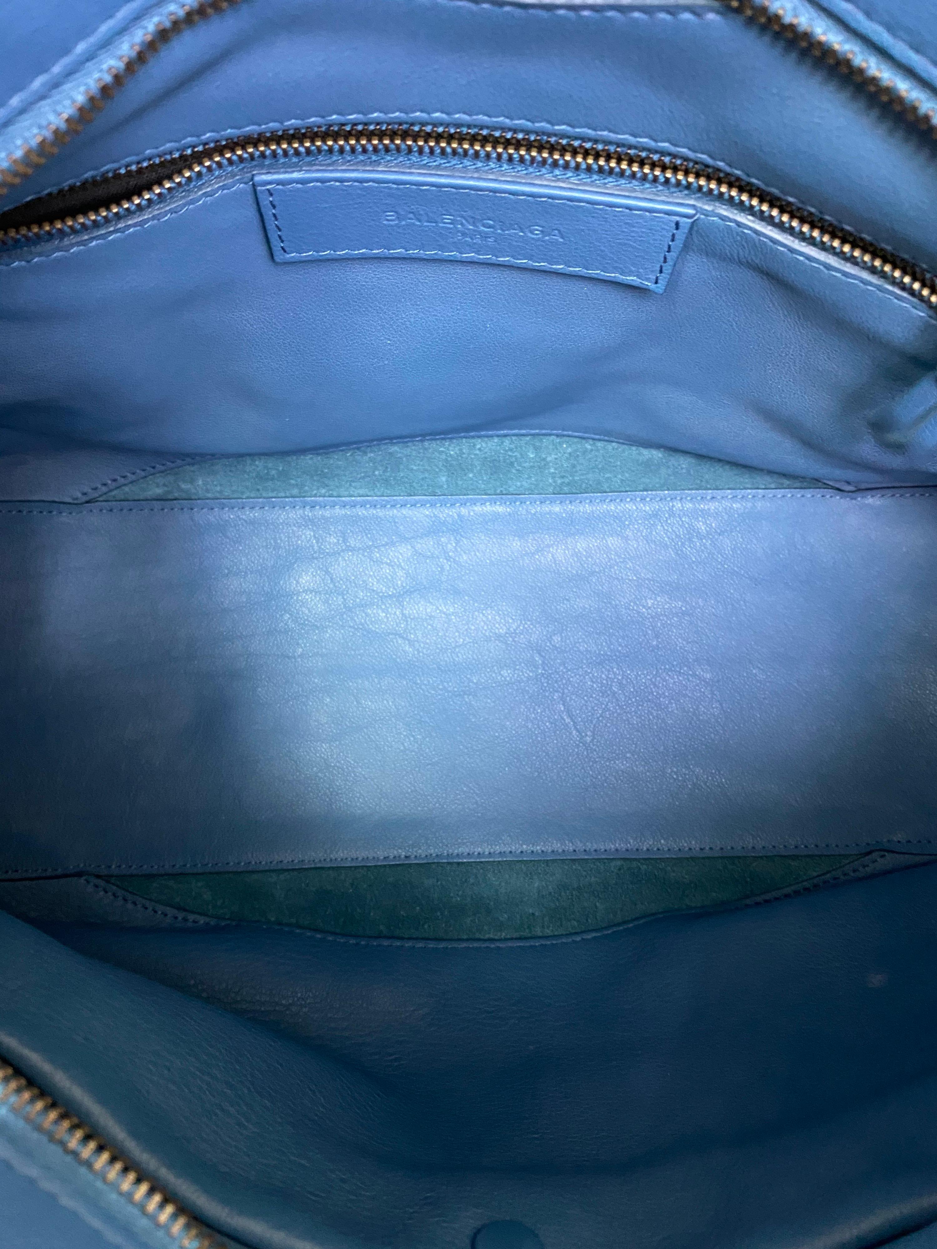 Balenciaga Blue Leather City Bag 5