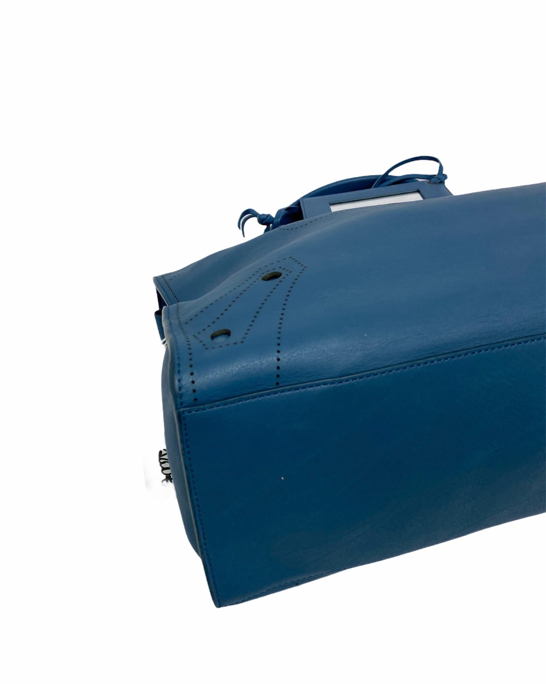 Balenciaga Blue Leather City Bag 1