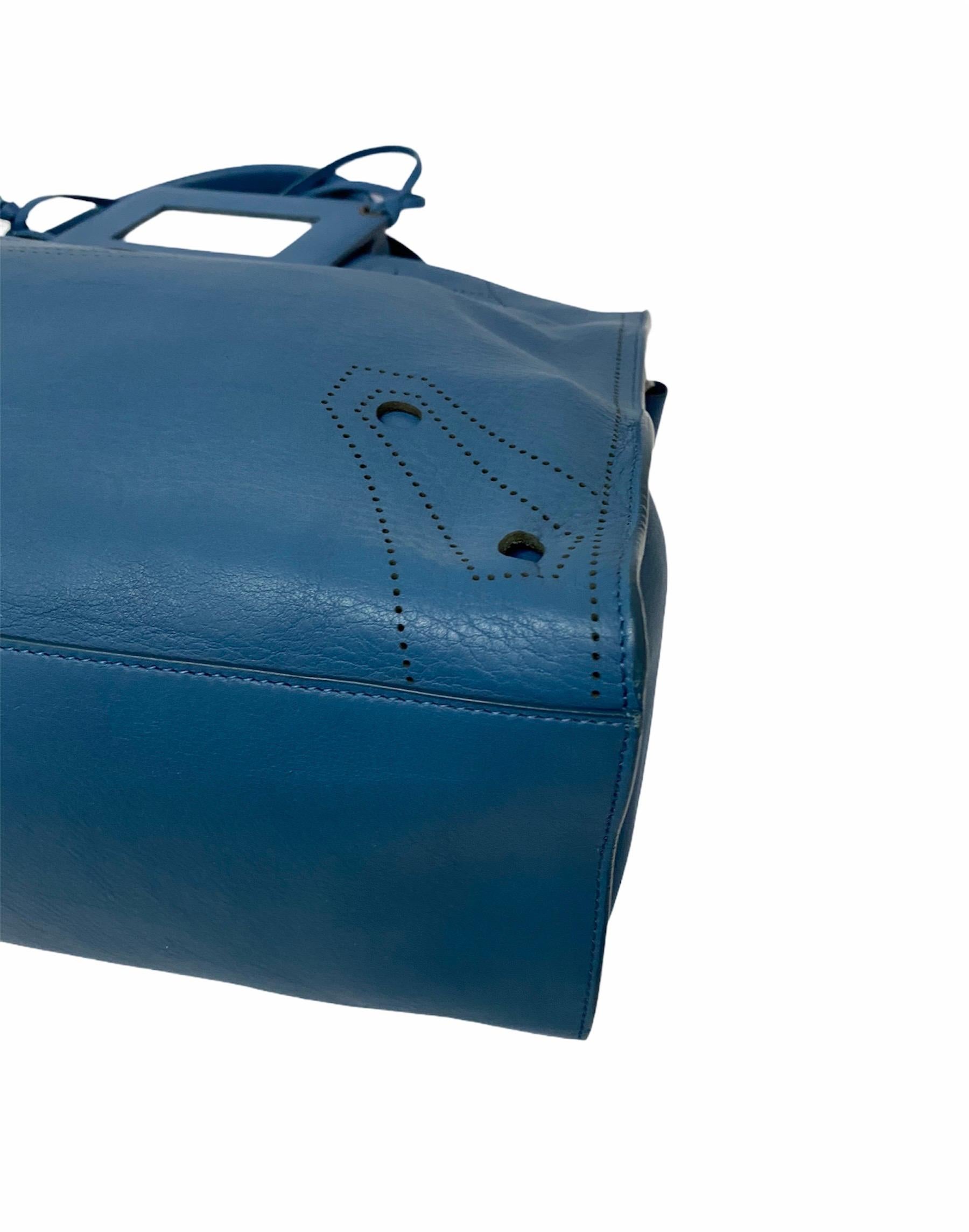 Balenciaga Blue Leather City Bag 2