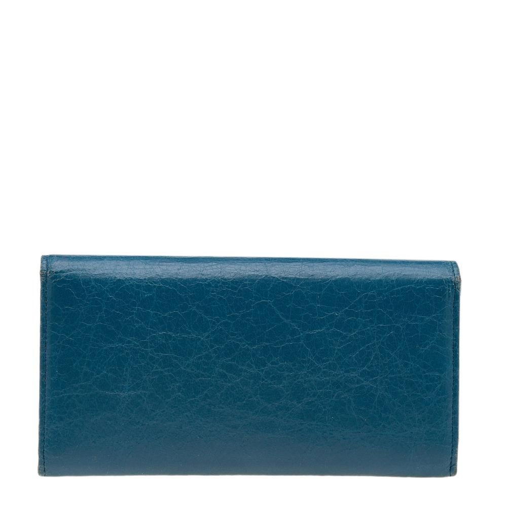Balenciaga Blue Leather City Wallet 4