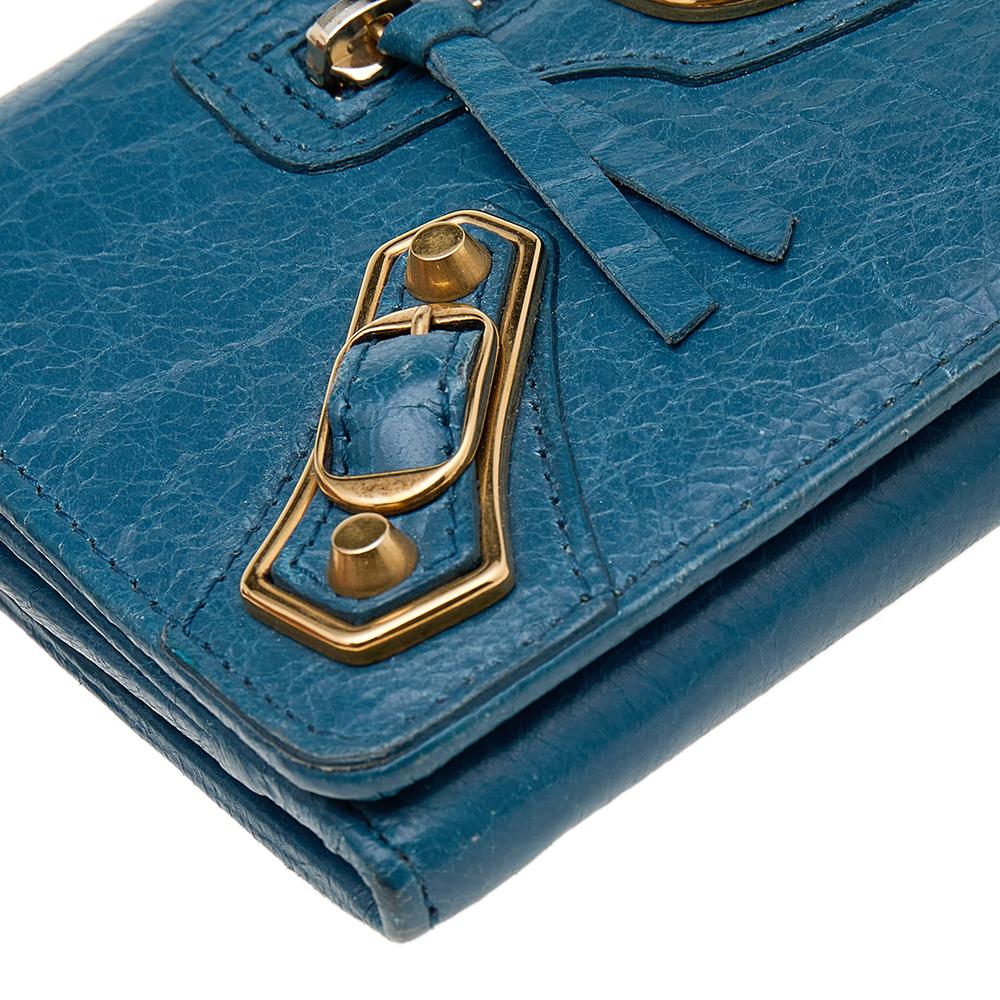 balenciaga blue wallet