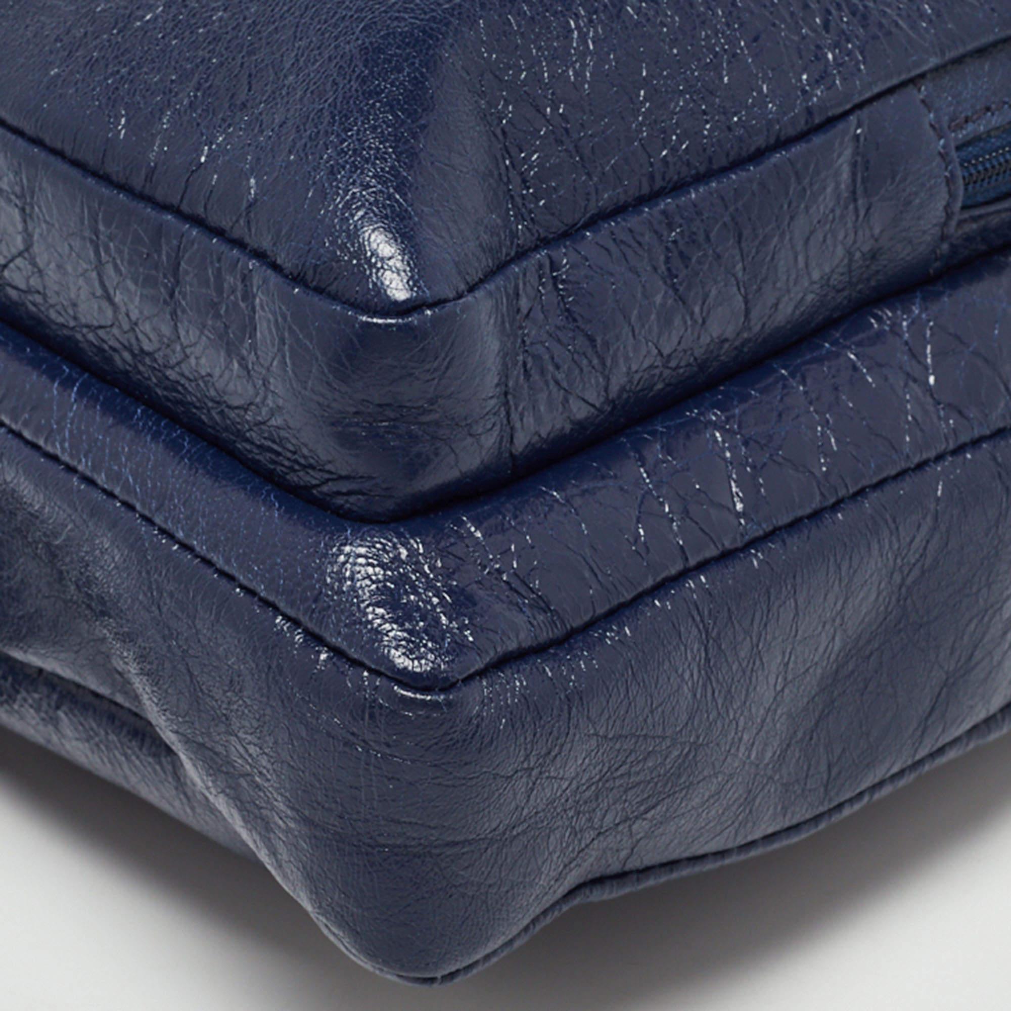 Balenciaga Blue Leather Explorer Crossbody Bag 2