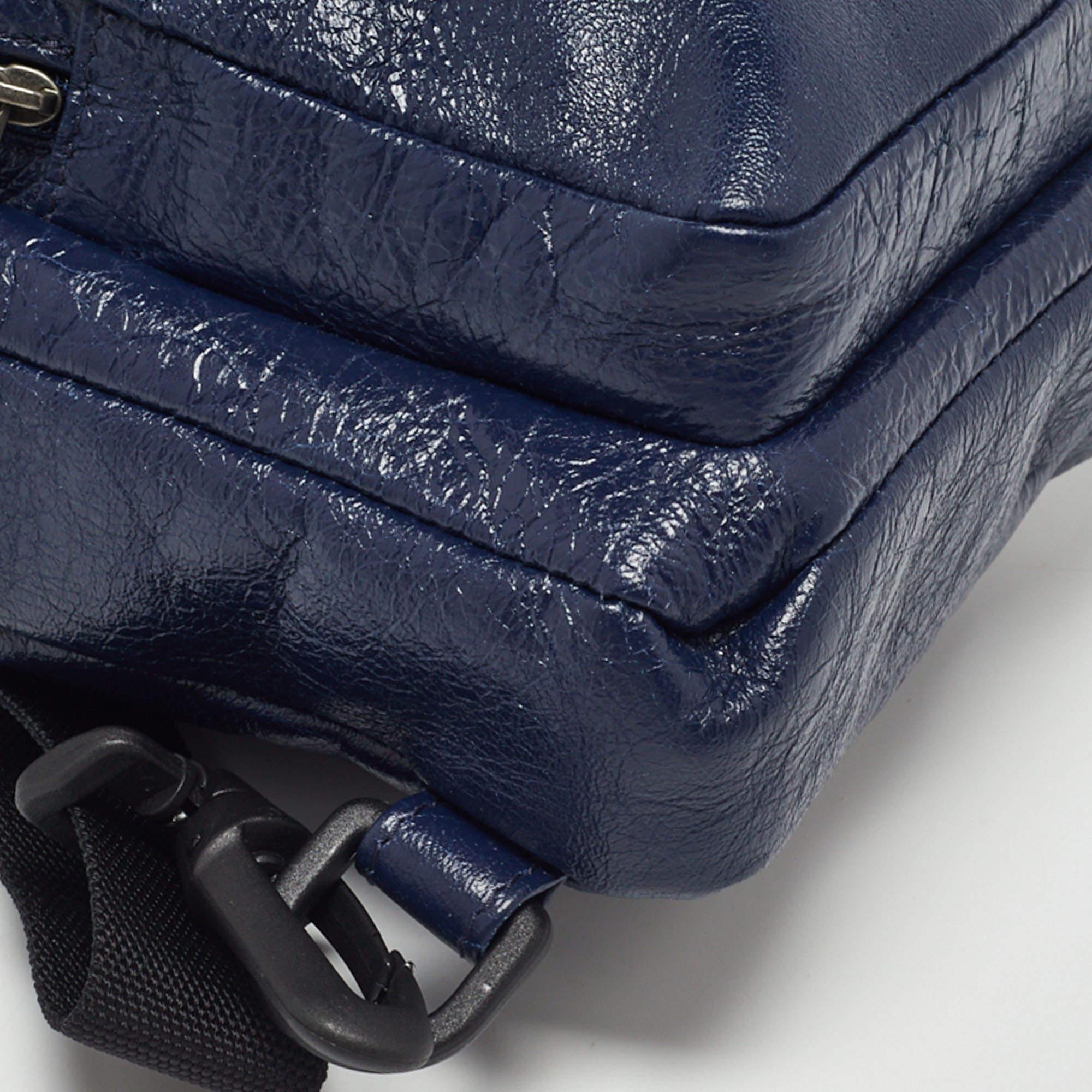 Balenciaga Blue Leather Explorer Crossbody Bag 3