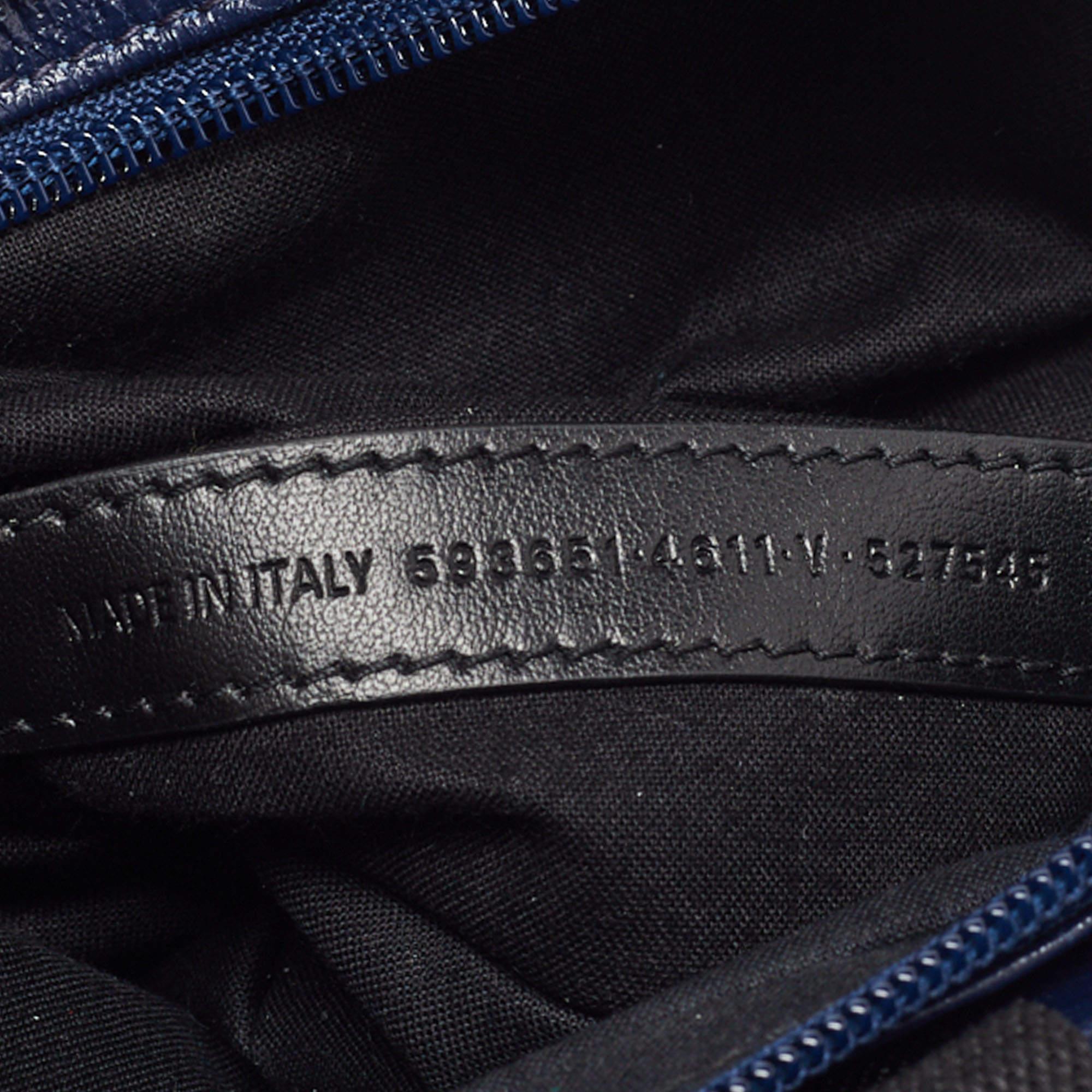 Balenciaga Blue Leather Explorer Crossbody Bag 5