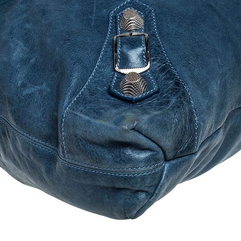 Balenciaga Blue Leather GSH Midday Bag 5