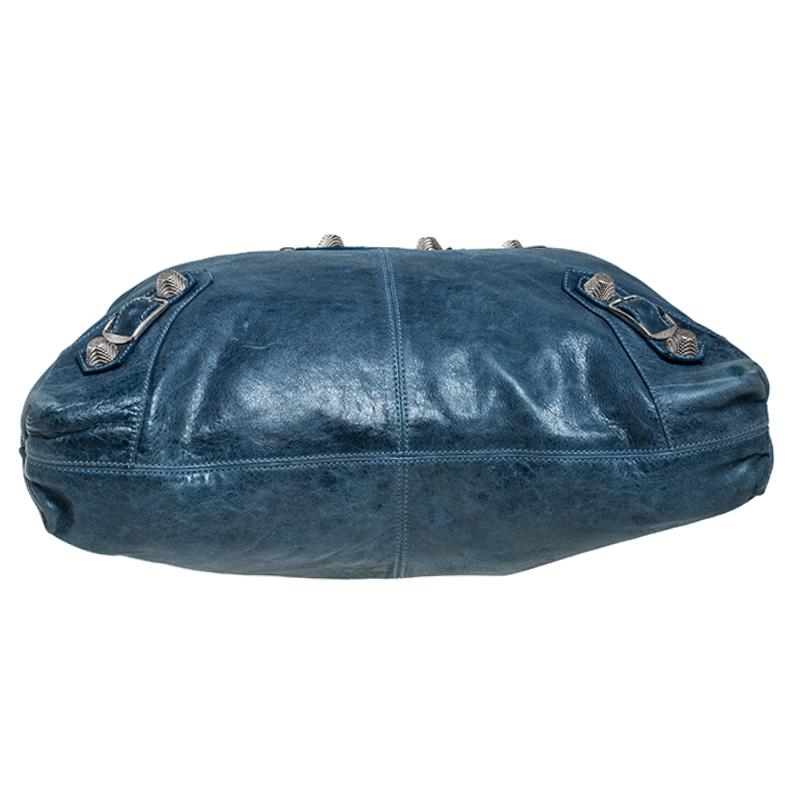Women's Balenciaga Blue Leather GSH Midday Bag
