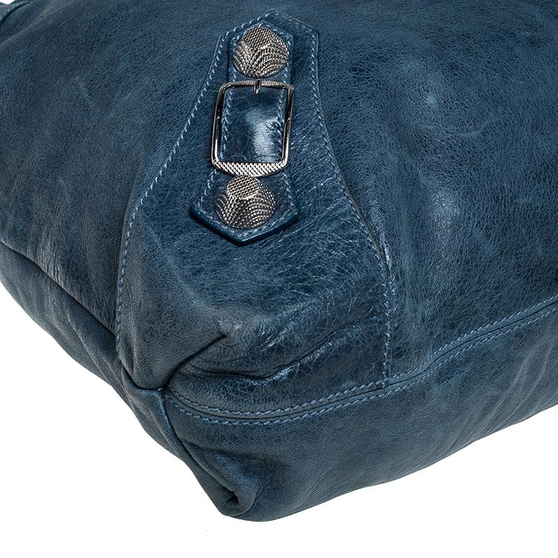 Balenciaga Blue Leather GSH Midday Bag 4