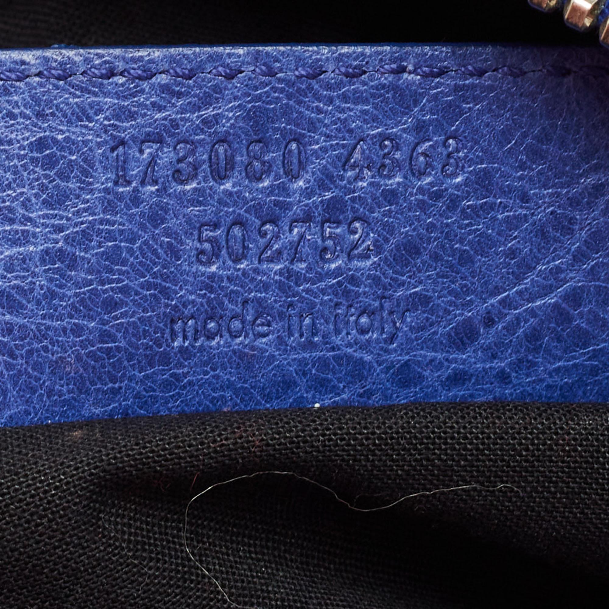 Balenciaga Blue Leather GSH Work Tote 4