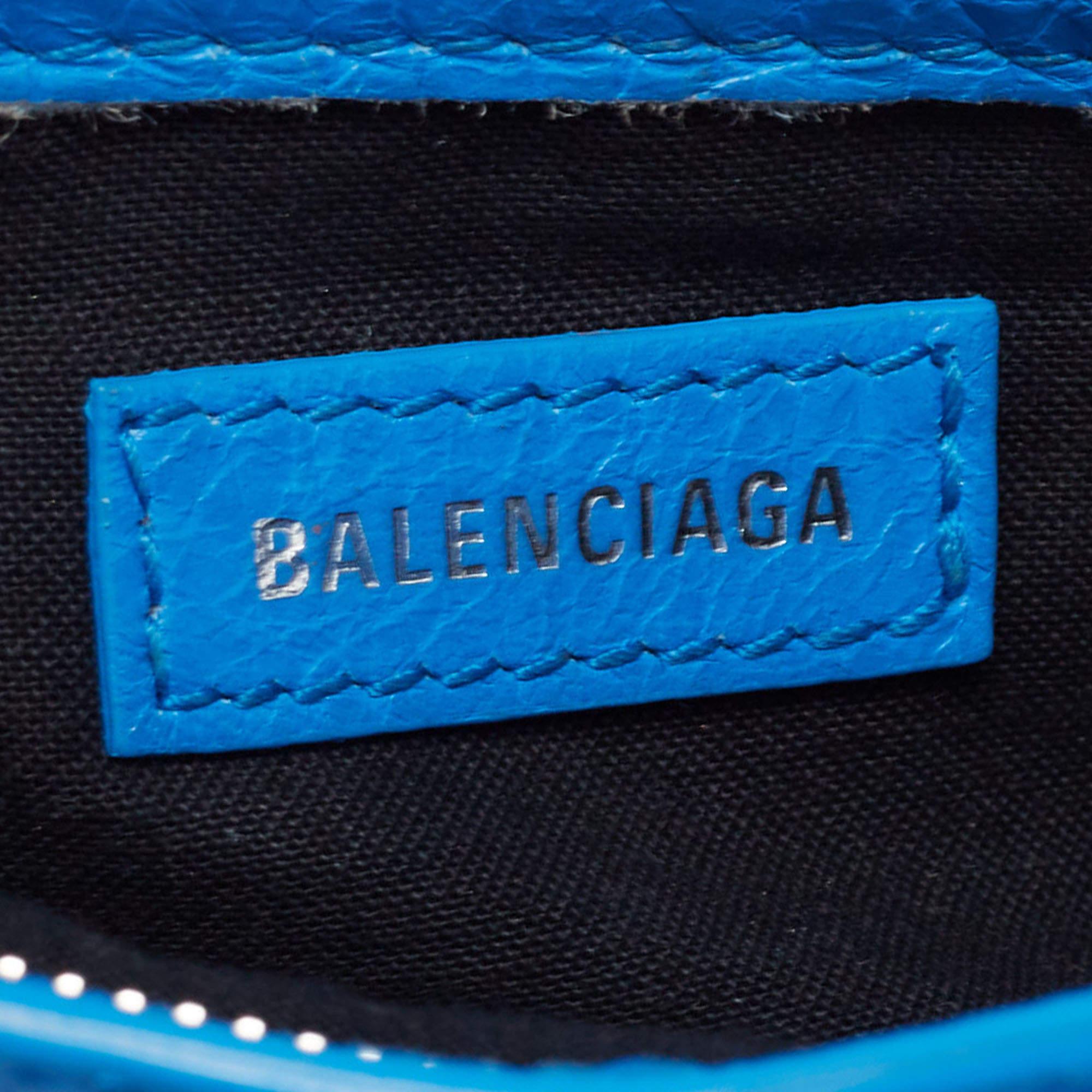 Balenciaga Blue Leather Nano Classic City Tote 2