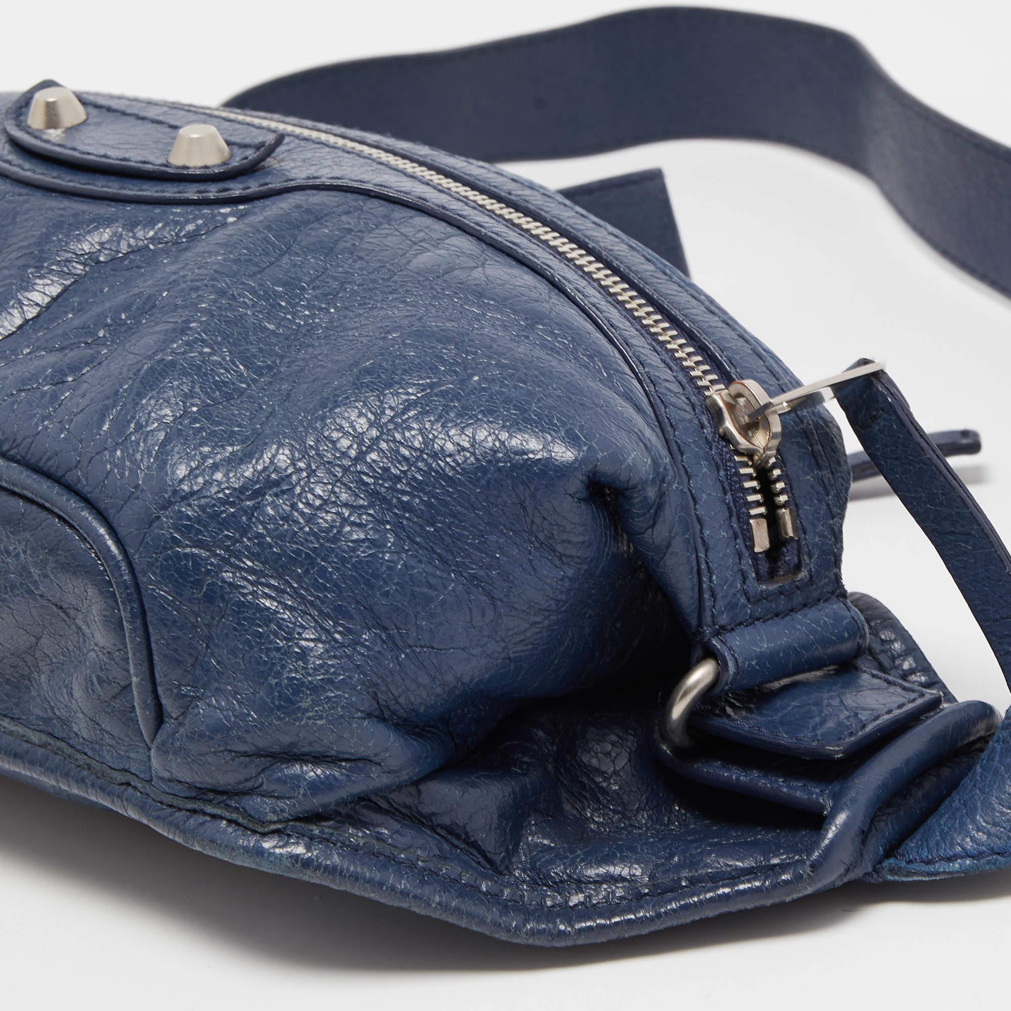Balenciaga Blue Leather Neo Lift Body Bag 6