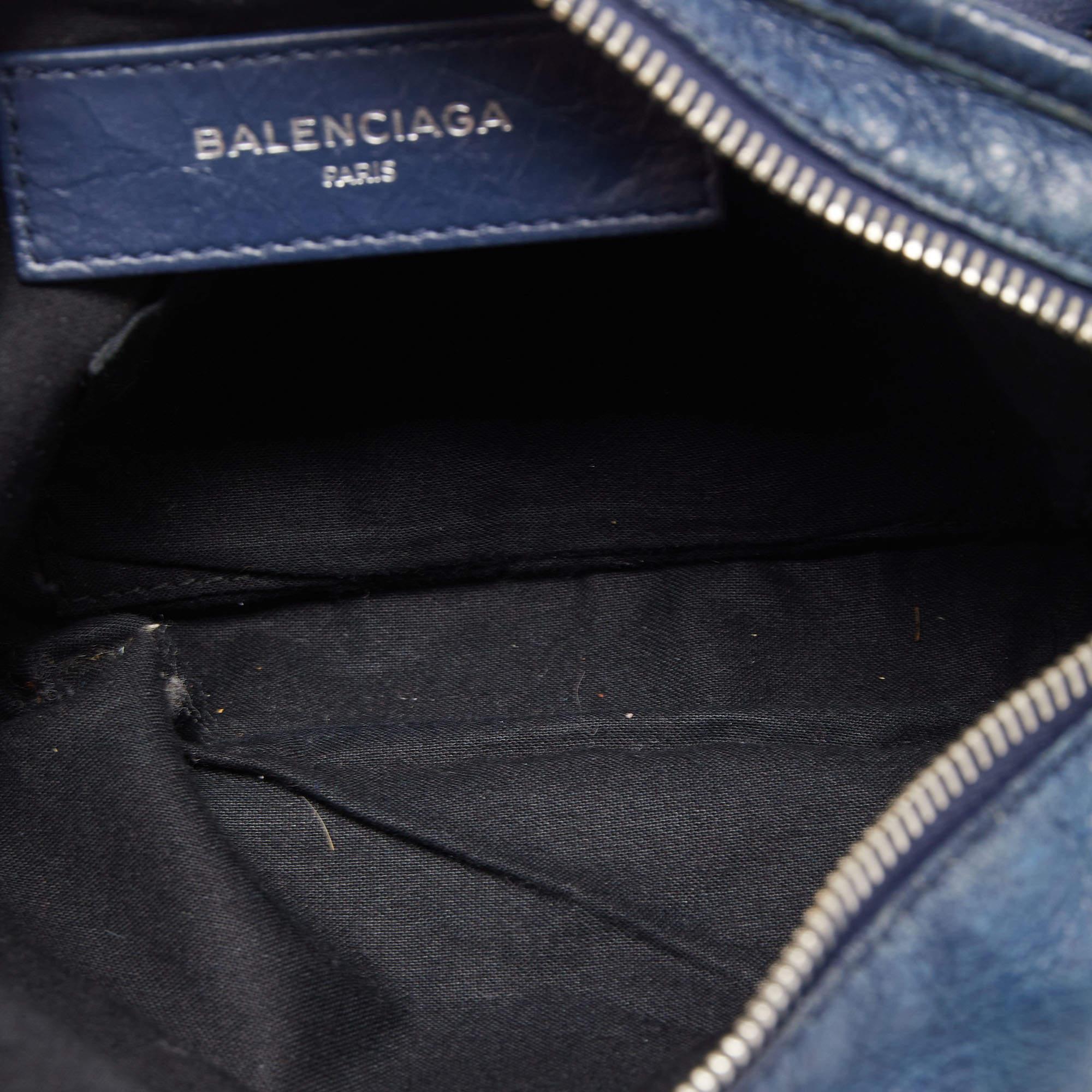 Balenciaga Blue Leather Neo Lift Body Bag 7