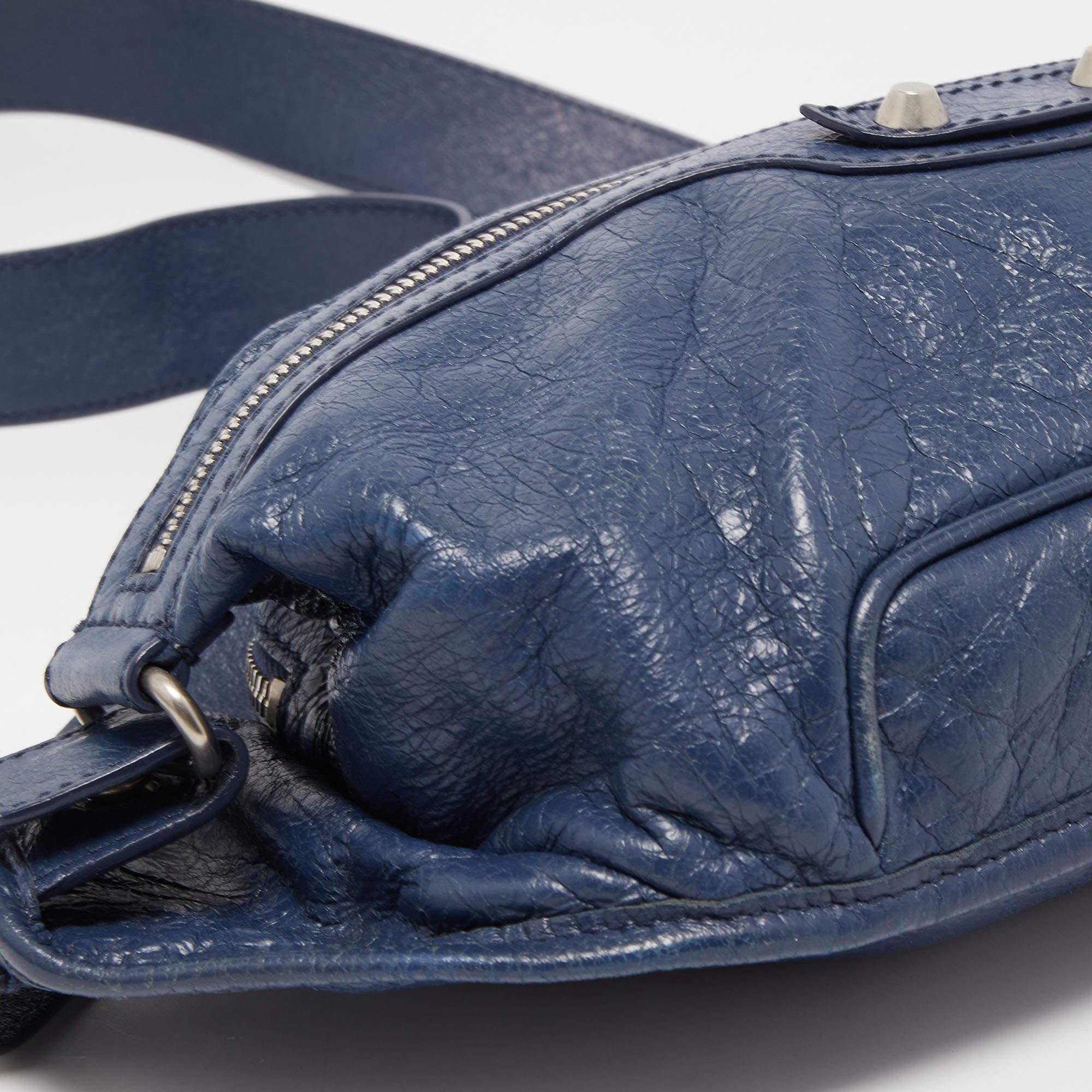 Balenciaga Blue Leather Neo Lift Body Bag 10