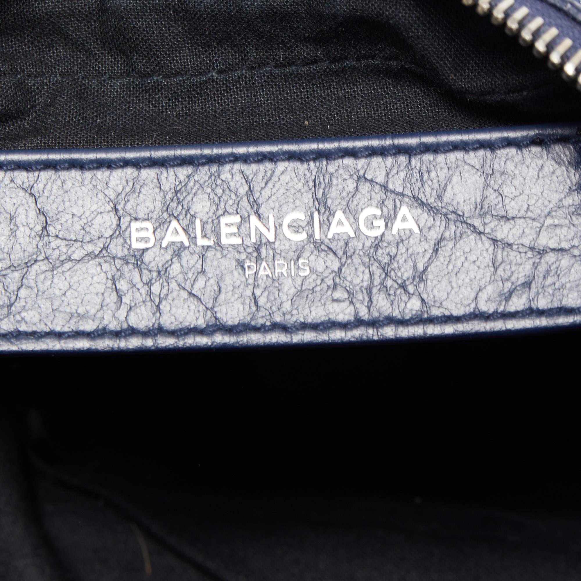 Balenciaga Blue Leather Neo Lift Body Bag 5