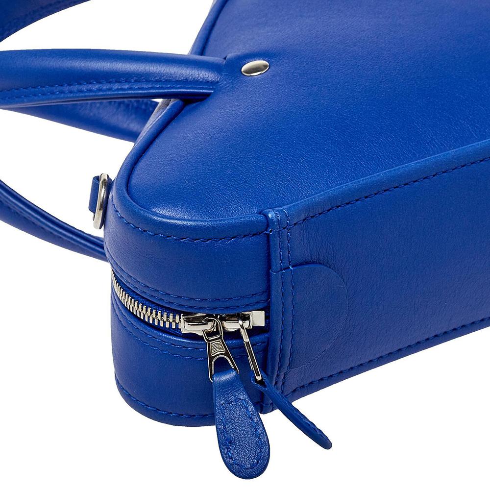Balenciaga Blue Leather Triangle Electric Duffle Bag 3