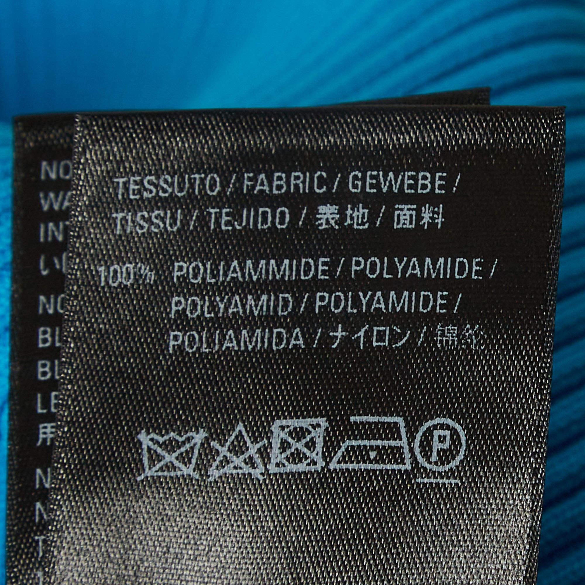 Balenciaga Camiseta de manga larga de punto de canalé con logotipo azul S en venta 1