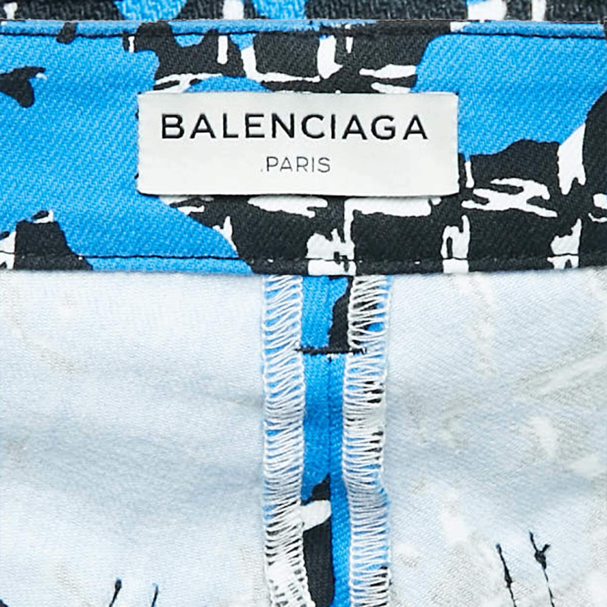 De las mujeres Vaqueros pitillo estampados Balenciaga Azul S Cintura 30 en venta