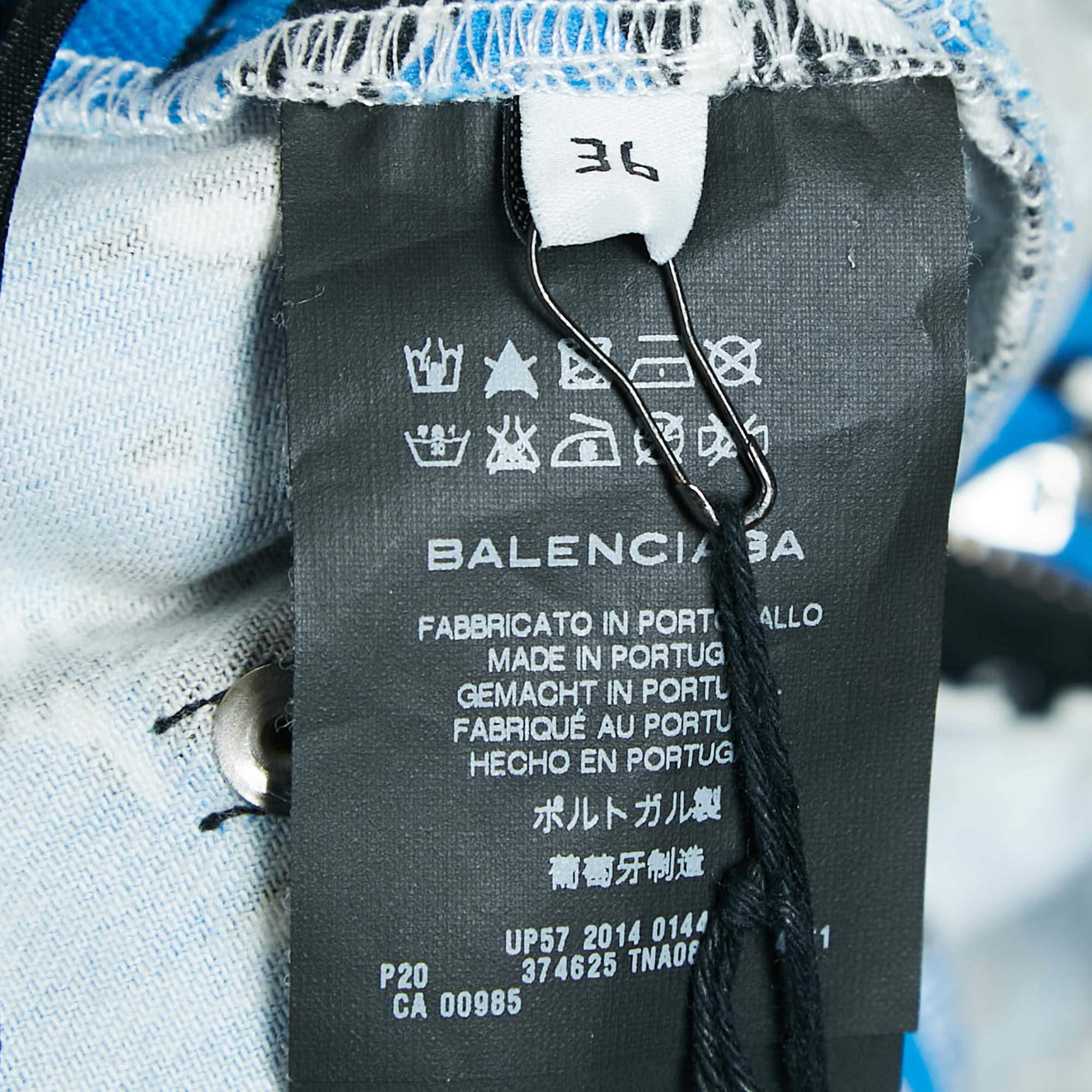 Vaqueros pitillo estampados Balenciaga Azul S Cintura 30 en venta 1