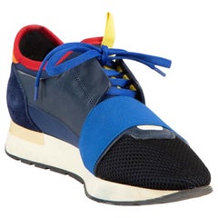 Balenciaga Blaue Race Runner Trainers Größe IT 39