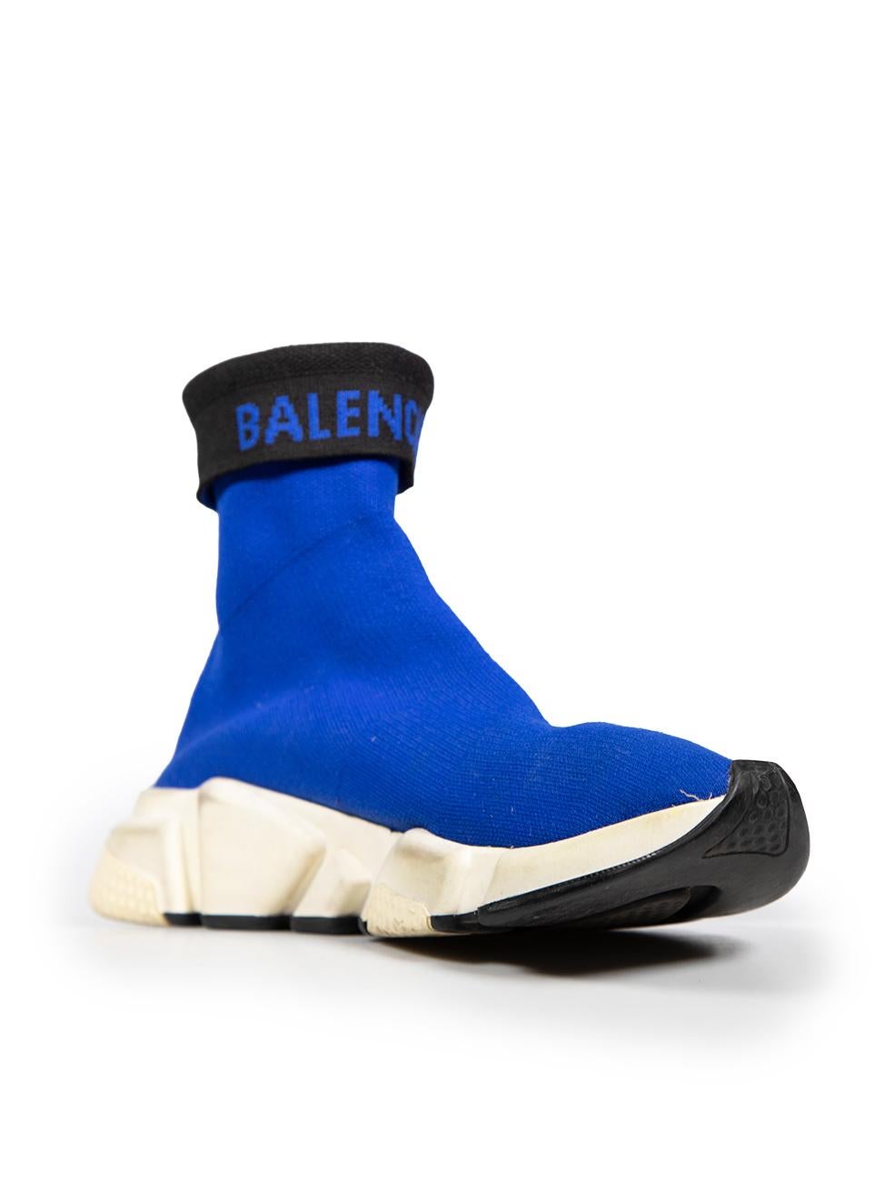 CONDITION is Good. Minor wear to the trainers is evident. Discolouration to the rim of the sole and the vamp on both shoes. Deterioration to the heels on both shoes of this used Balenciaga designer resale item.
 
 
 
 Details
 
 
 Model: Speed Sock
