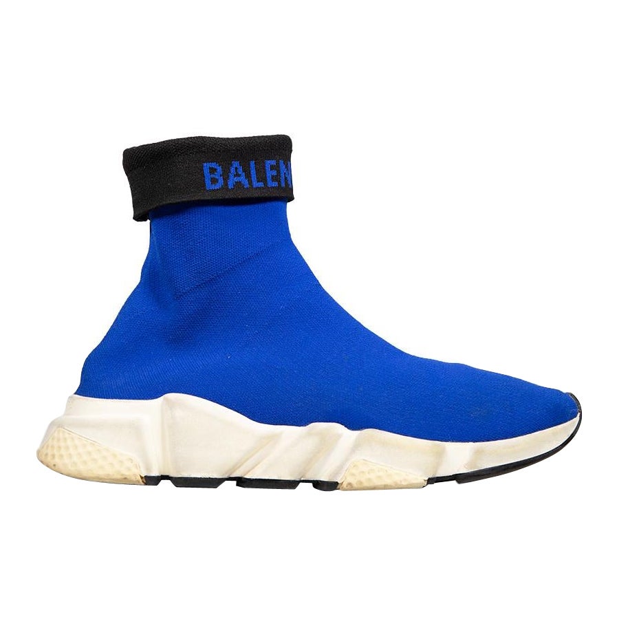 Balenciaga - Scarpe da ginnastica a calzino blu misura 6 UK